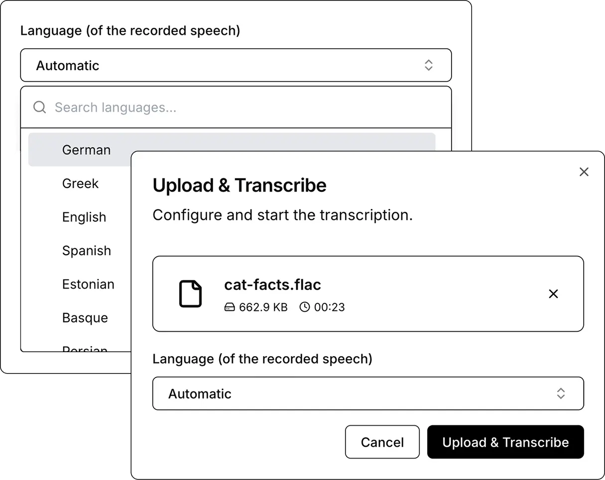 Upload & Transcribe