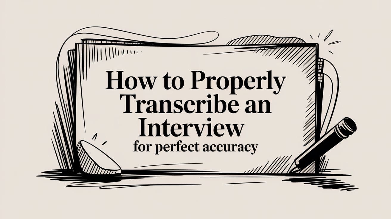 How to Properly Transcribe an Interview for Perfect Accuracy